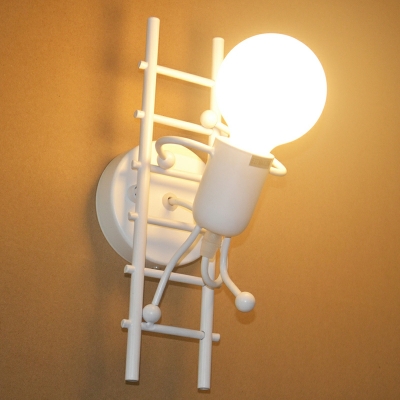 1 Light Sconce Lights Vintage Style exposed bulb Shape Metal Wall Lighting Fixtures