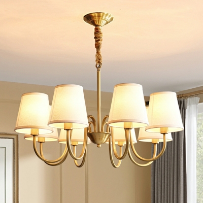 15 Light Pendant Light Fixture Traditional Style Bell Shape Metal Hanging Chandelier
