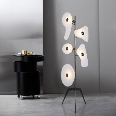 5 Light Floor Lamps Contemporary Style Geometric Shape Metal Standing Light