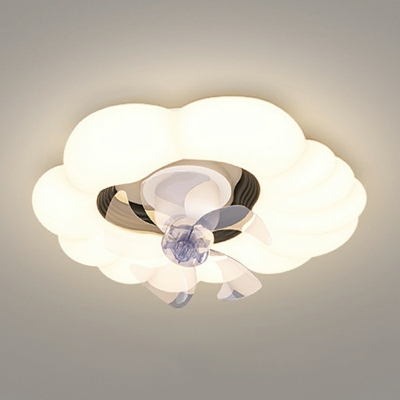 Flush Mount Fan Lamps Contemporary Style Led Flush Mount Acrylic for Bedroom