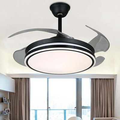 Led Flush Mount Contemporary Style Flush Mount Fan Lamps Acrylic for Living Room Bedroom