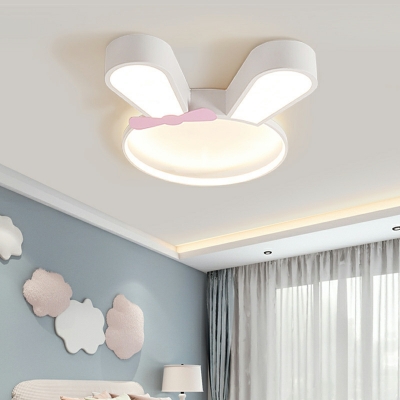 LED Light Fixture Lovely Rabbit Shape Acrylic Ceiling Mount Light for Kindergarten