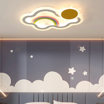 LED Light Fixture Sun and Cloud Shape Acrylic Ceiling Mount Light for Kindergarten