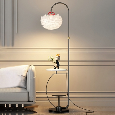 Nordic Romantic Feather Floor Lamp Modern Simple Vertical Table Lamp