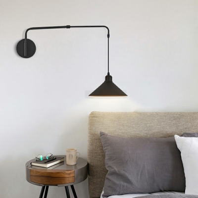 Post Modern Long Arm Wall Lamp Creative Retro Living Room Bedside Iron Reading Wall Lamp