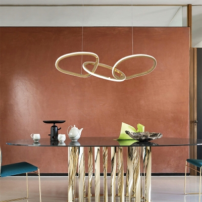 Post-modern Minimalist Line Chandelier Creative LED Chandelier for Living Room