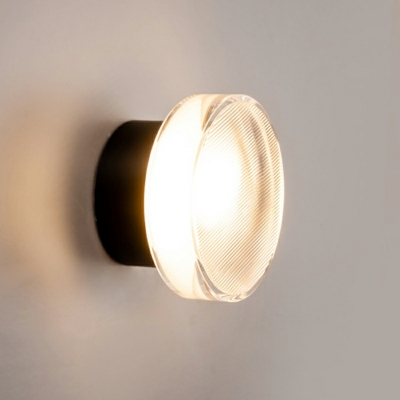 Round Wall Mount Lamp Art Acrylic LED Surface Wall Sconce for Hallway