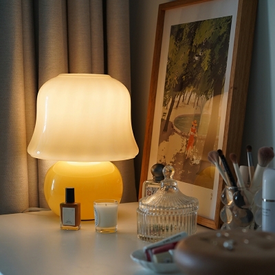 1 Light Nightstand Lights Modernist Style Geometric Shape Glass Night Table Light