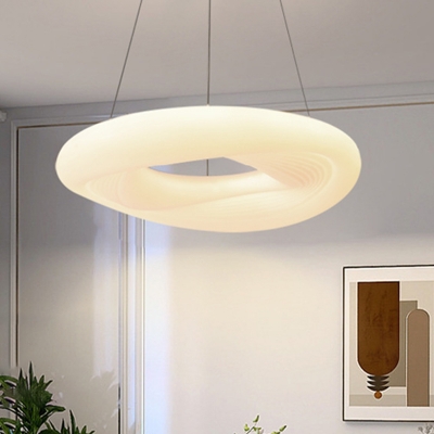 1 Light Pendant Chandelier Modern Style Ring Shape Metal Hanging Lamp Kit