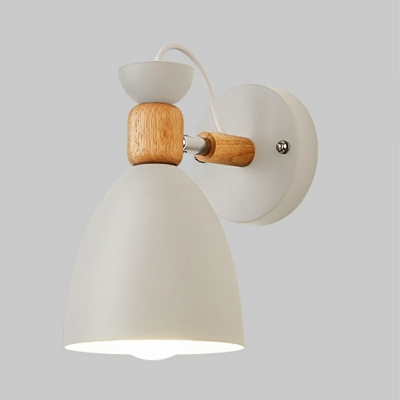 1 Light Wall Lighting Minimalism Style Bell Shape Metal Sconce Light Fixtures