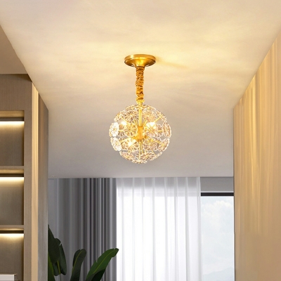 22 Light Pendant Chandelier Modernist Style Globe Shape Metal Hanging Ceiling Light