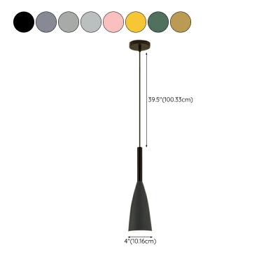 Cone Hanging Lamps Contemporary Style Pendant Light Kit Metal for Bedroom