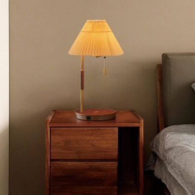 Modern Nightstand Lamps Bedside Reading Lamps Fabric for Bedroom