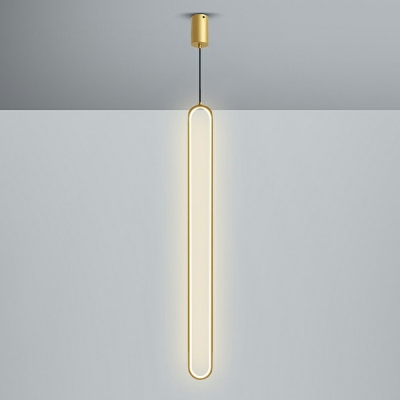 Nordic Minimalist LED Single Pendant Modern Creative Long Line Hanging Lamp