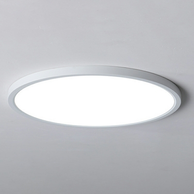 Thin Round Shade Flush Ceiling Light Modern Acrylic Living Room Flush Lamp