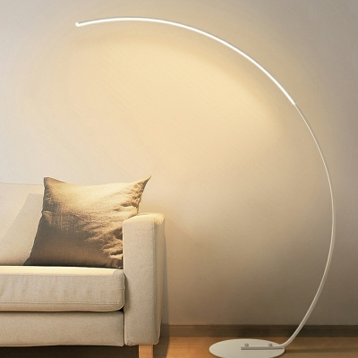 1 Light Floor Lamp Contemporary Style Linear Shape Metal Standing Lights