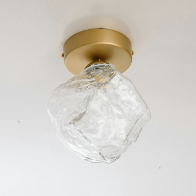 1 Light Flush Light Fixtures Modernist Style Geometric Shape Metal Ceiling Mounted Lights