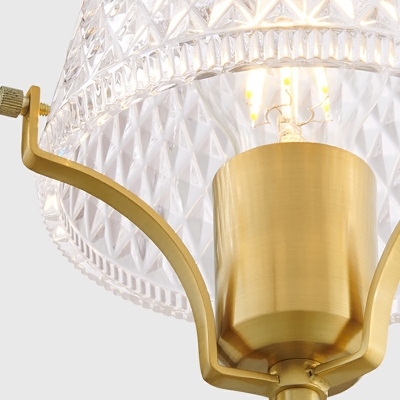 1 Light Nightstand Lights Ultra-Contemporary Style Cone Shape Metal Night Table Light