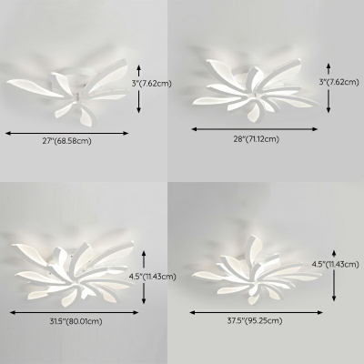 15 Light Flush Light Fixtures Simple Style Geometric Shape Metal Ceiling Mounted Lights