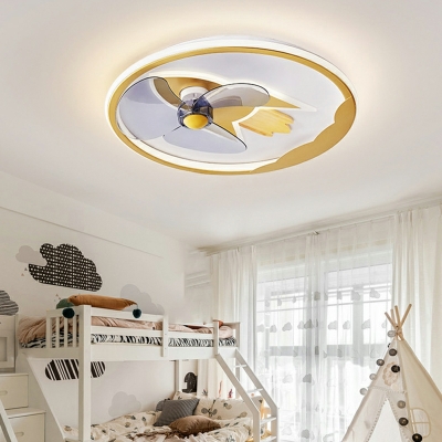 2 Light Flush Light Fixtures Kids Style Airplane Shape Metal Ceiling Mounted Lights