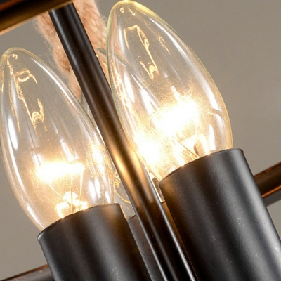 3 Light Pendant Chandelier Industrial Style Cage Shape Metal Hanging Lamp Kit