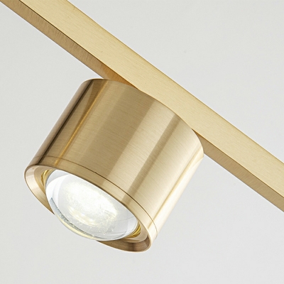 5 Light Pendant Light Fixtures Modern Style Cylinder Shape Metal Hanging Lamps