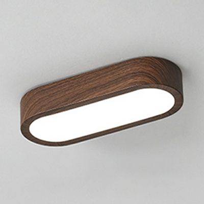 Acrylic Mini Rectangle Flush Mount Light Contemporary LED Wood Ceiling Flush Mount for Hallway