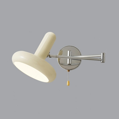 Bedside Cream White Wall Lamp Nordic Ins Creative Metal Wall Sconce for Children's Room