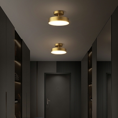 Mini Flush Mount Lighting Copper Flush Mount Ceiling Light for Hallway Corridor