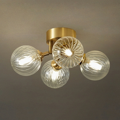 Nordic Creative Glass Ceiling Lamp Simple Copper Ceiling Light Fixture