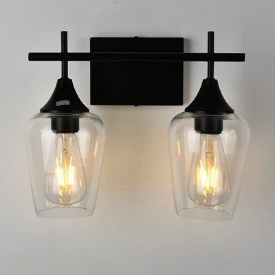 Sconce Lights Industrial Style Wall Sconce Glass for Bedroom