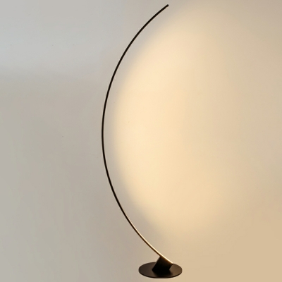 1 Light Floor Light Minimalism Style Linear Shape Metal Standing Lights