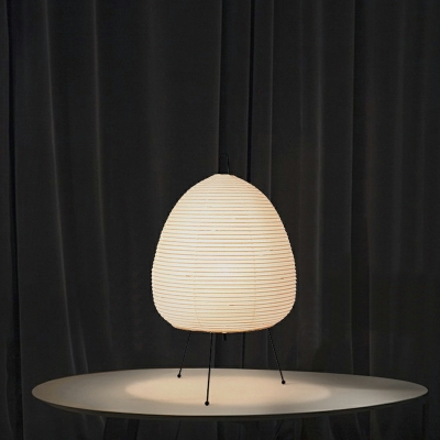 1 Light Nightstand Light Simplistic Style Geometric Shape Fabric Night Table Lamps