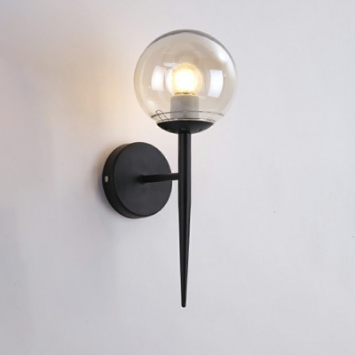 1 Light Wall Lighting Loft Style Globe Shape Metal Sconce Light Fixtures