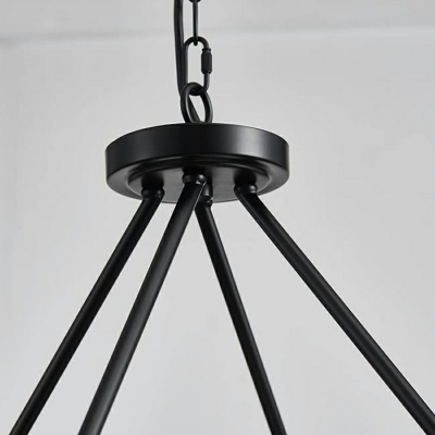 12 Light Pendant Light Fixtures Modern Style Ring Shape Metal Hanging Chandelier