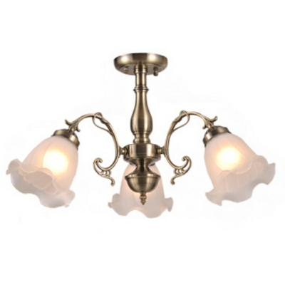 American Metal Ceiling Light Fixture Creative Glass Ceiling Lamp for Living Room