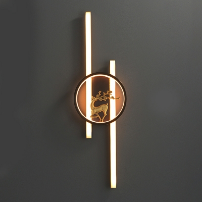 Copper  Wall Lamp Post-modern Simple Light Luxury Aisle Bedroom Bedside Wall Light