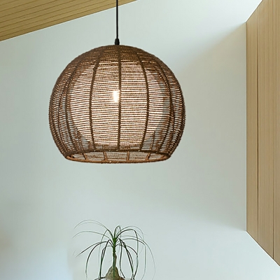 Dining Room Rattan Chandelier Simple Modern Study Balcony Creative Tatami Hanging Lamps