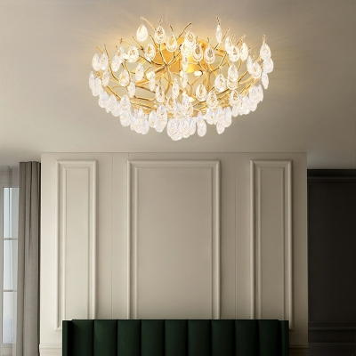 European Creative Crystal Ceiling Lamp Modern Light Luxury Ceiling Light Fixture