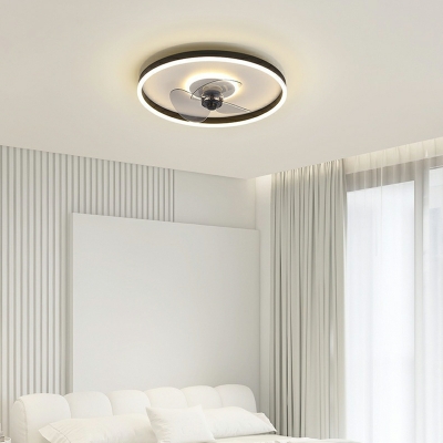Flush Light Fixtures Modern Style Flush Mount Fan Lamps Acrylic for Bedroom