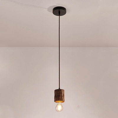 Japanese Creative Wood Small Single Pendant Modern Minimalist Design Hanging Lamp
