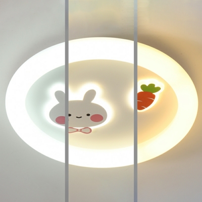 Lovely Rabbit  LED Light Fixture Acrylic Ceiling Mount Light
