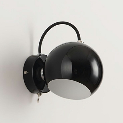 Macaron Style Globe Shape Wall Light 1 Light Iron Wall Lamp for Child Bedroom