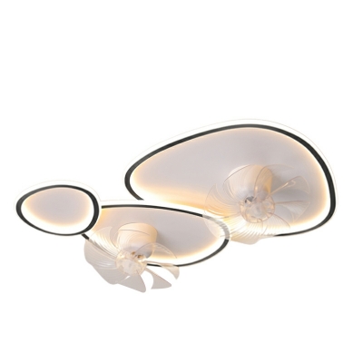 Pebble Shape Flush Ceiling Light Fixtures Acrylic Ceiling Lighting in Remote Control