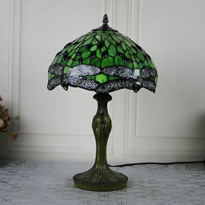 Tiffany Dome Shaped Table Lamp Stained Glass 19