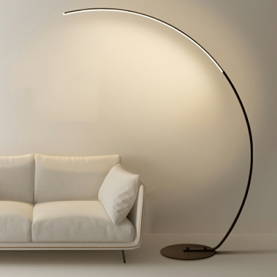 1 Light Floor Lamp Contemporary Style Linear Shape Metal Standing Lights