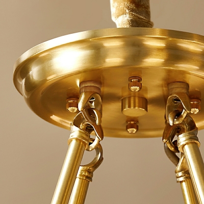 10 Light Pendant Light Fixtures Traditional Style Bell Shape Metal Hanging Chandelier