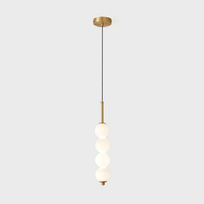 Copper Gourd Ceiling Hanging Lamps Modern Style Pendant Lighting Glass for Bedroom