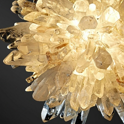 Creative Crystal Stone Hanging Lamp Postmodern Copper Personality Bedroom Bedside Lamp
