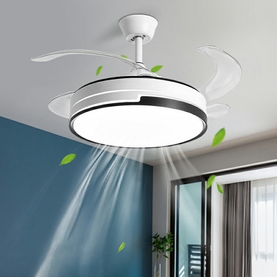 Led Flush Mount Contemporary Style Metal Flush Mount Fan Lamps for Living Room